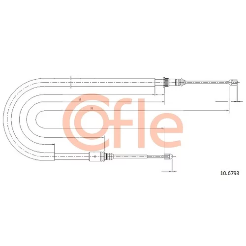Ťažné lanko parkovacej brzdy COFLE 10.6793