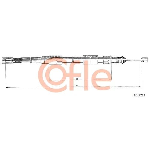 Ťažné lanko parkovacej brzdy COFLE 10.7211