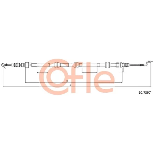 Ťažné lanko parkovacej brzdy COFLE 10.7397