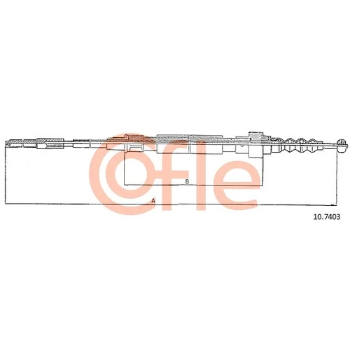 Ťažné lanko parkovacej brzdy 10.7403 /COFLE/