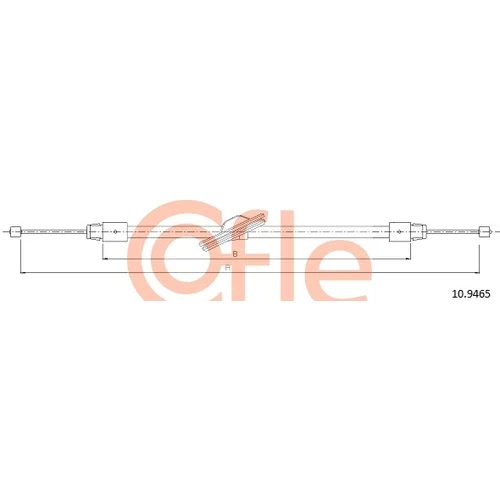 Ťažné lanko parkovacej brzdy COFLE 10.9465