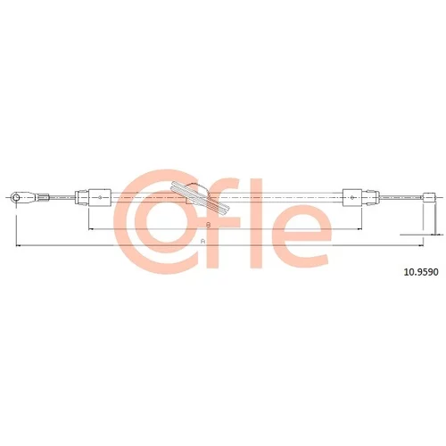Ťažné lanko parkovacej brzdy COFLE 10.9590