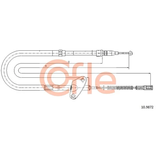 Ťažné lanko parkovacej brzdy COFLE 10.9872