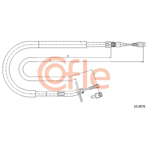 Ťažné lanko parkovacej brzdy COFLE 10.9876