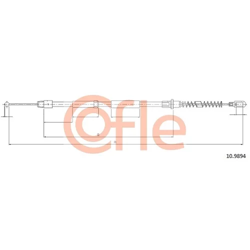 Ťažné lanko parkovacej brzdy COFLE 10.9894