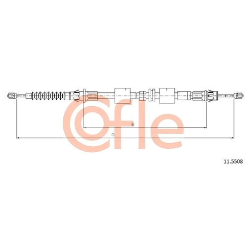Ťažné lanko parkovacej brzdy 11.5508 /COFLE/