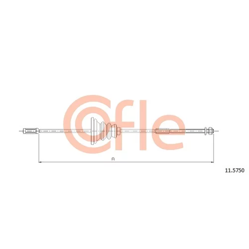 Ťažné lanko parkovacej brzdy COFLE 11.5750