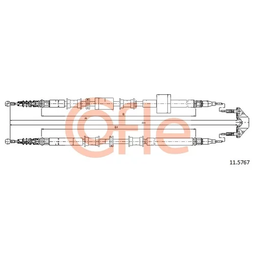 Ťažné lanko parkovacej brzdy 11.5767 /COFLE/
