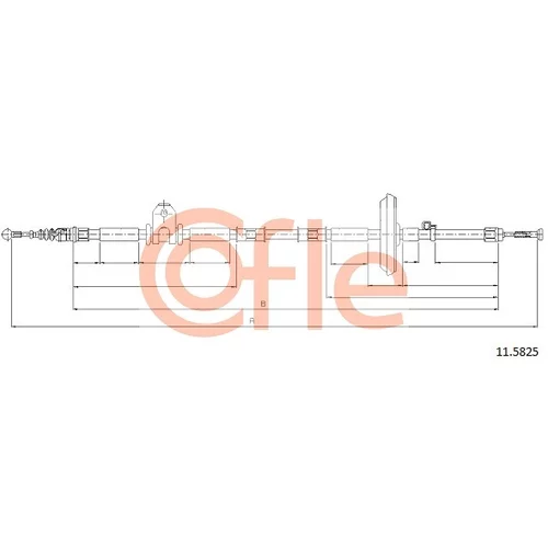 Ťažné lanko parkovacej brzdy COFLE 11.5825