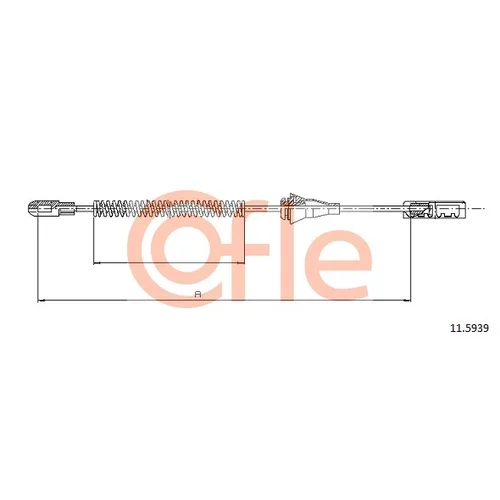 Ťažné lanko parkovacej brzdy COFLE 11.5939