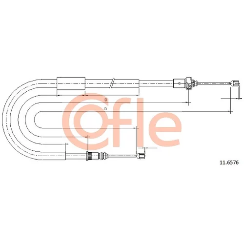 Ťažné lanko parkovacej brzdy COFLE 11.6576