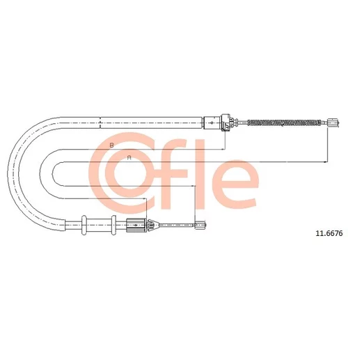 Ťažné lanko parkovacej brzdy COFLE 11.6676