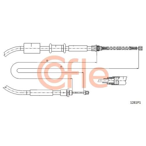 Ťažné lanko parkovacej brzdy 1281P1 /COFLE/