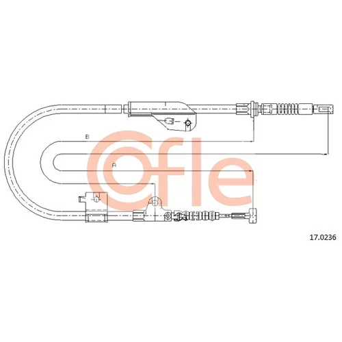 Ťažné lanko parkovacej brzdy COFLE 17.0236