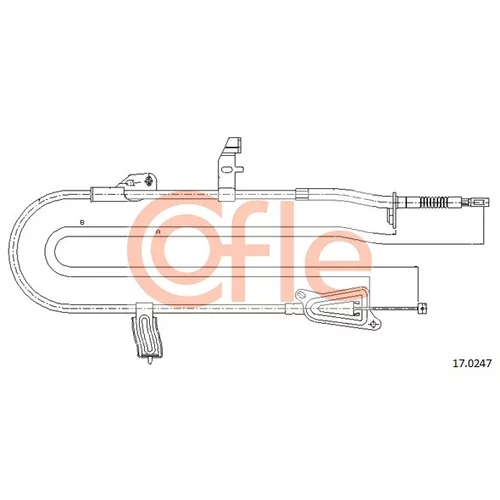 Ťažné lanko parkovacej brzdy COFLE 17.0247