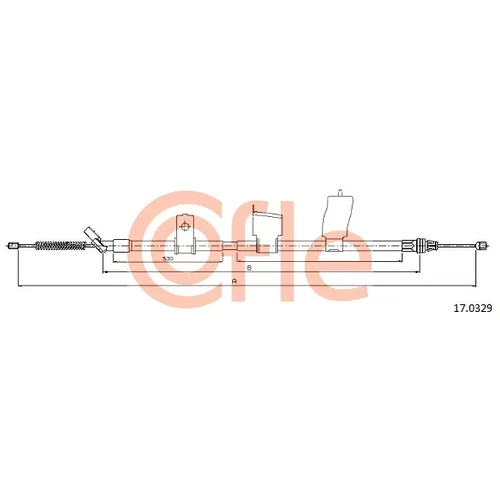 Ťažné lanko parkovacej brzdy COFLE 17.0329