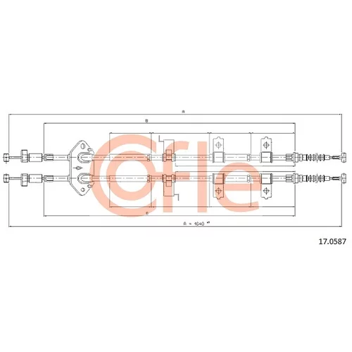 Ťažné lanko parkovacej brzdy 17.0587 /COFLE/
