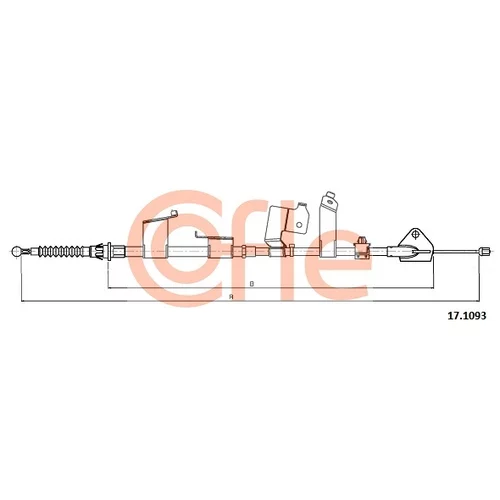 Ťažné lanko parkovacej brzdy COFLE 17.1093