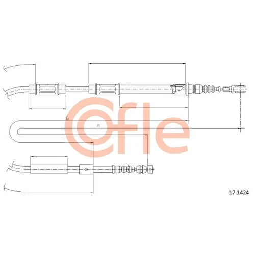 Ťažné lanko parkovacej brzdy COFLE 17.1424