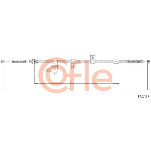 Ťažné lanko parkovacej brzdy COFLE 17.1437