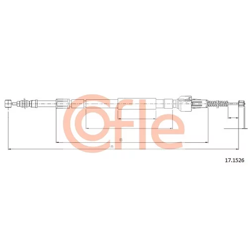 Ťažné lanko parkovacej brzdy COFLE 17.1526