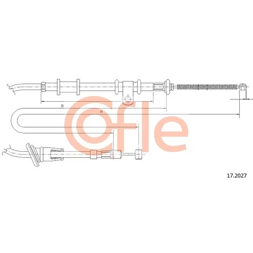 Ťažné lanko parkovacej brzdy COFLE 17.2027