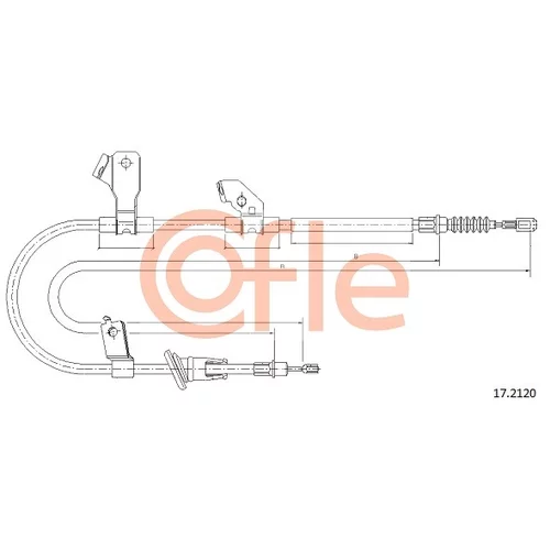 Ťažné lanko parkovacej brzdy COFLE 17.2120