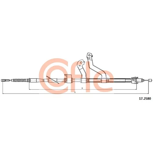 Ťažné lanko parkovacej brzdy 17.2580 /COFLE/