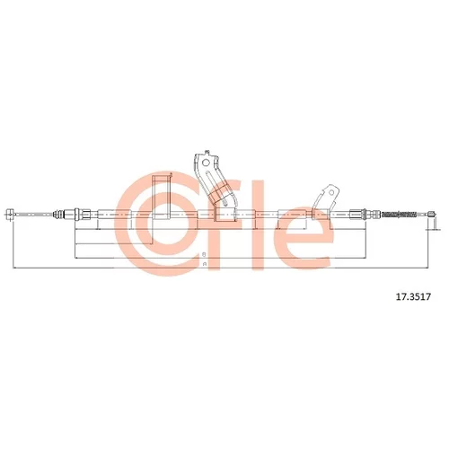 Ťažné lanko parkovacej brzdy COFLE 17.3517