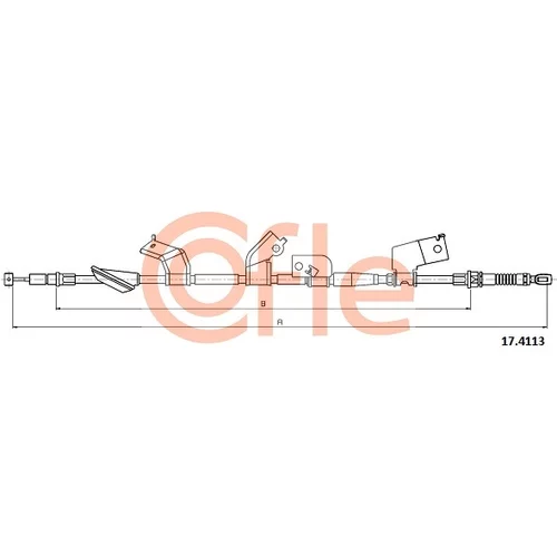 Ťažné lanko parkovacej brzdy COFLE 17.4113