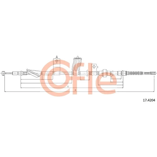 Ťažné lanko parkovacej brzdy COFLE 17.4204