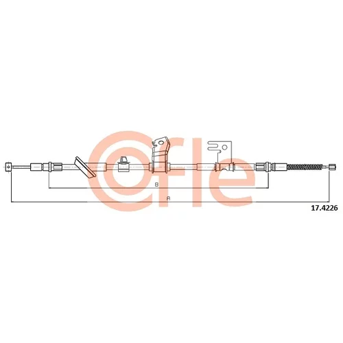 Ťažné lanko parkovacej brzdy COFLE 17.4226