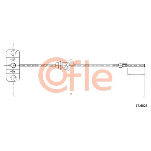 Ťažné lanko parkovacej brzdy COFLE 17.6025