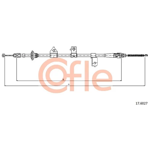 Ťažné lanko parkovacej brzdy 17.6027 /COFLE/