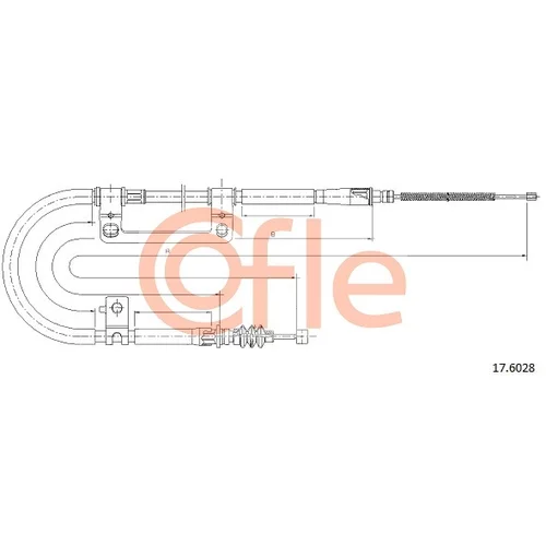 Ťažné lanko parkovacej brzdy COFLE 17.6028
