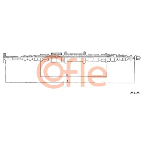 Ťažné lanko parkovacej brzdy COFLE 251.25