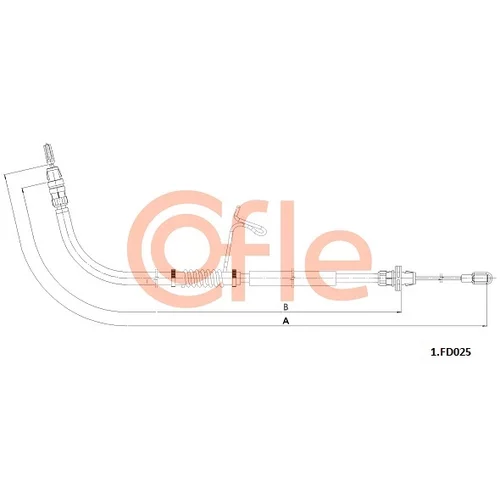 Ťažné lanko parkovacej brzdy 92.1.FD025 /COFLE/