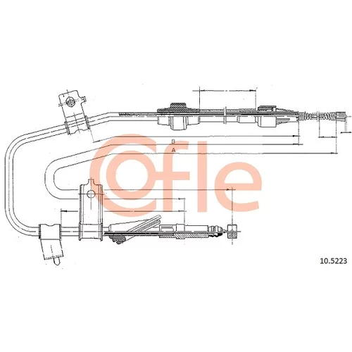 Ťažné lanko parkovacej brzdy COFLE 92.10.5223