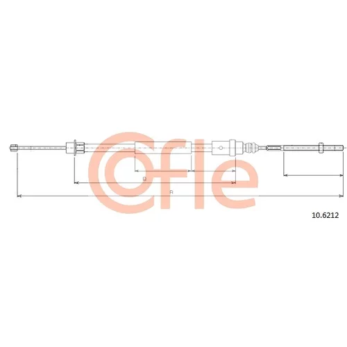 Ťažné lanko parkovacej brzdy COFLE 92.10.6212