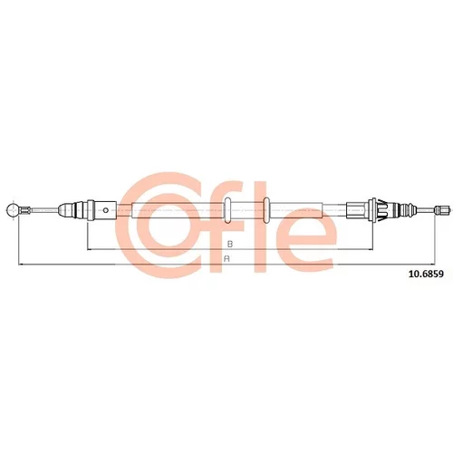 Ťažné lanko parkovacej brzdy COFLE 92.10.6859