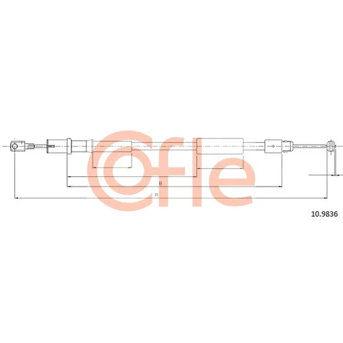Ťažné lanko parkovacej brzdy COFLE 92.10.9836
