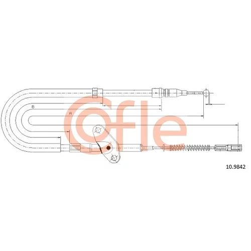 Ťažné lanko parkovacej brzdy COFLE 92.10.9842