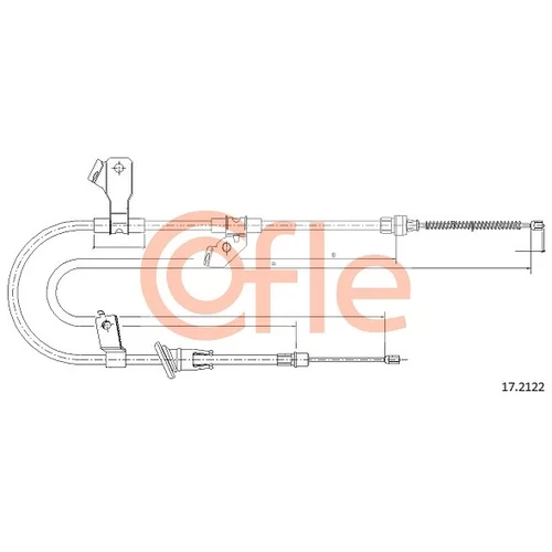 Ťažné lanko parkovacej brzdy COFLE 92.17.2122