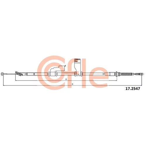 Ťažné lanko parkovacej brzdy COFLE 92.17.2547