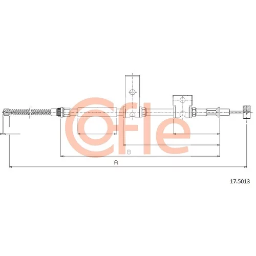 Ťažné lanko parkovacej brzdy COFLE 92.17.5013