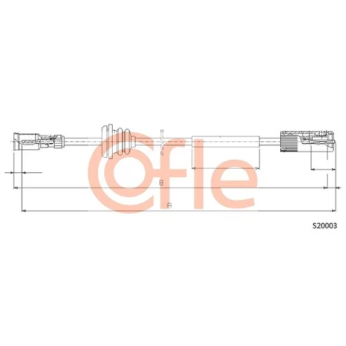 Hriadeľ tachometra COFLE S20003