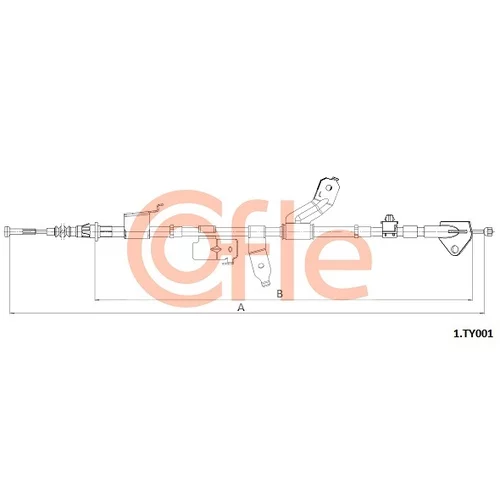 Ťažné lanko parkovacej brzdy COFLE 1.TY001