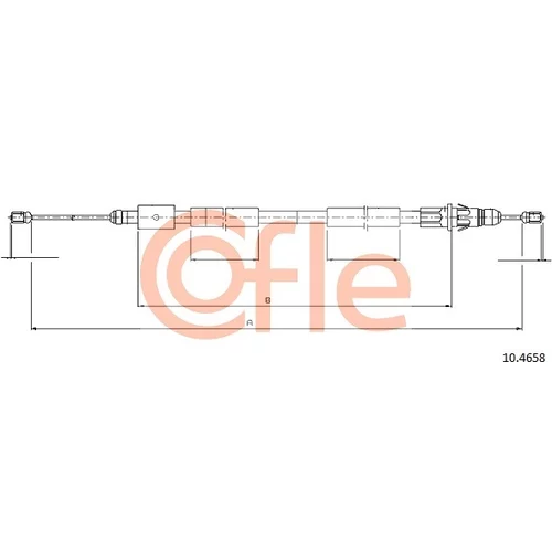 Ťažné lanko parkovacej brzdy COFLE 10.4658