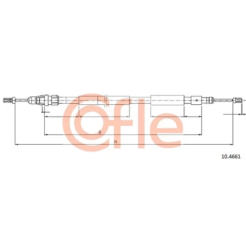 Ťažné lanko parkovacej brzdy COFLE 10.4661