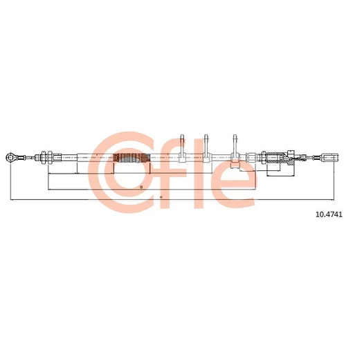 Ťažné lanko parkovacej brzdy COFLE 10.4741